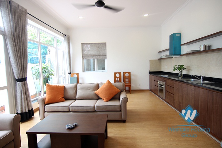 New and clean apartment in ground floor is available for rent in Tay Ho district